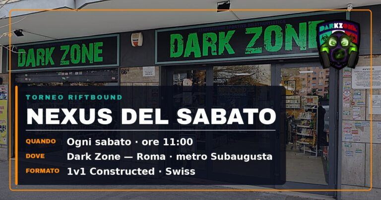 Riftbound Tournaments in Rome: the Saturday Nexus at Dark Zone