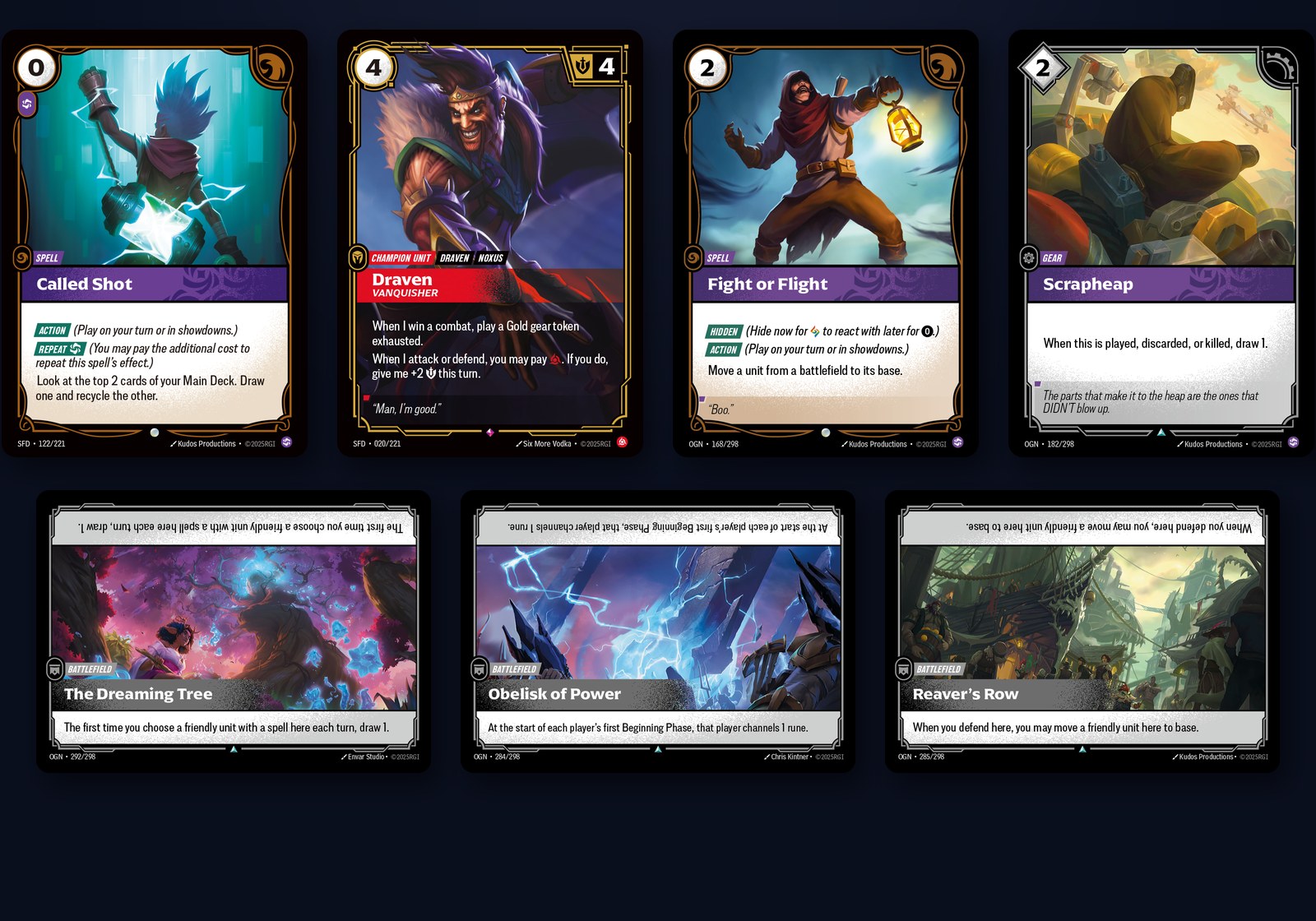 Le sette carte dei primi ban di Riftbound del 31 marzo 2026: Called Shot, Draven Vanquisher, Fight or Flight, Scrapheap, The Dreaming Tree, Obelisk of Power e Reaver's Row