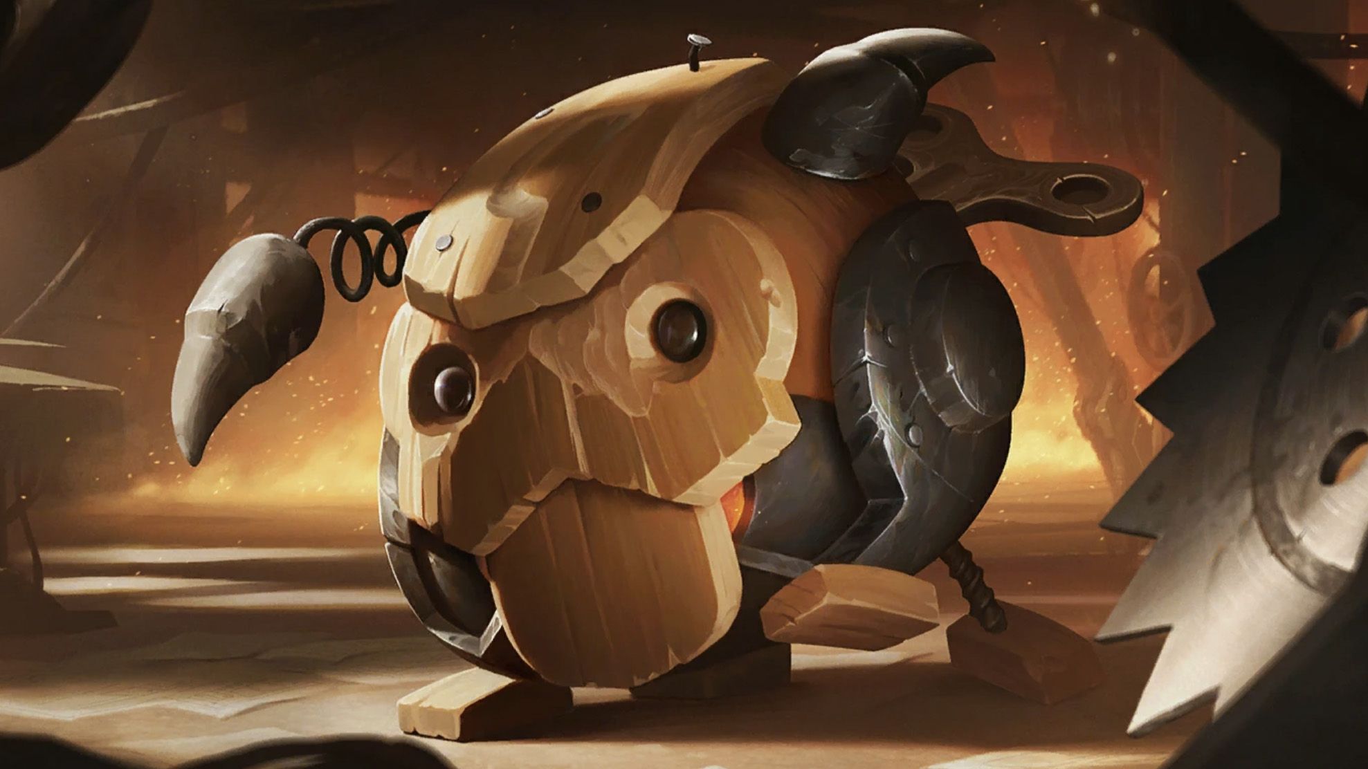 Key art del set Vendetta di Riftbound: il costrutto meccanico del set nella fonderia