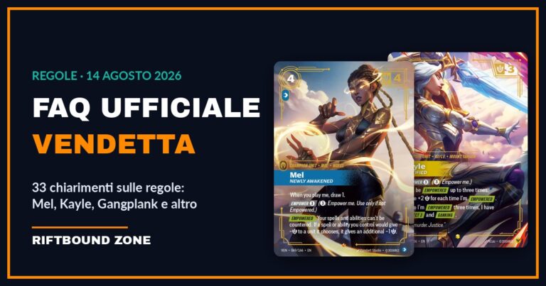 La FAQ ufficiale di Vendetta risponde a 33 dubbi: ecco i ruling che cambiano le partite
