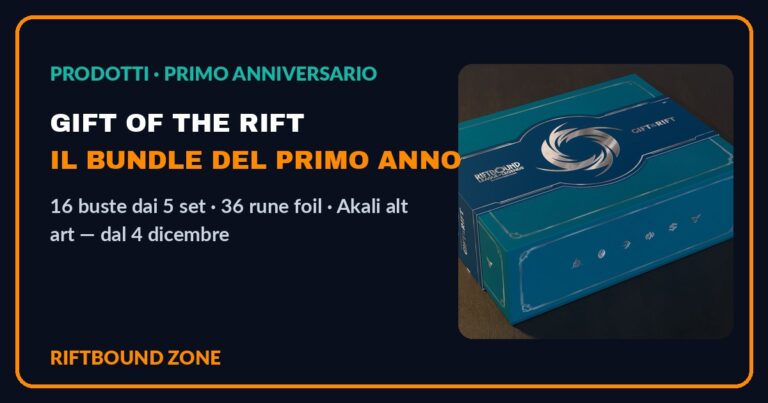 Gift of the Rift: il bundle del primo anno di Riftbound arriva il 4 dicembre