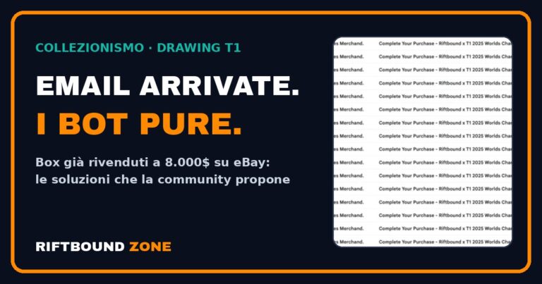 Drawing T1: le email sono arrivate, i bot pure. E le soluzioni erano sul tavolo