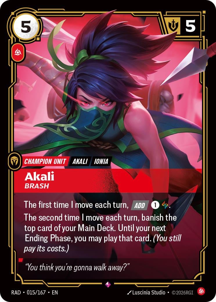 Akali, Brash, Champion Unit di Radiance