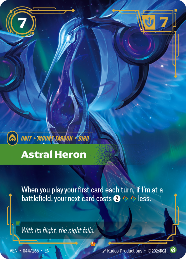 Astral Heron, carta di Riftbound Vendetta