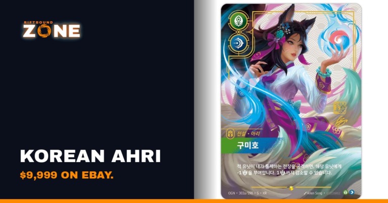 Korea-Exclusive Ahri (OGN 303a/298) and the $9,999 eBay Listing