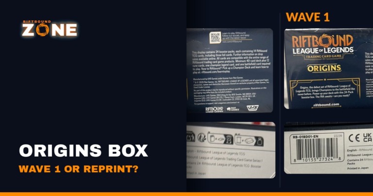 Wave 1 Origins booster box: how to tell it from a reprint