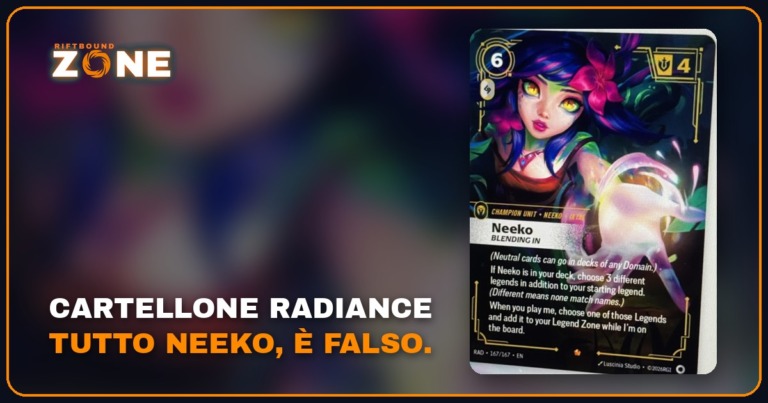 Il cartellone di Radiance tutto Neeko: è un fotomontaggio