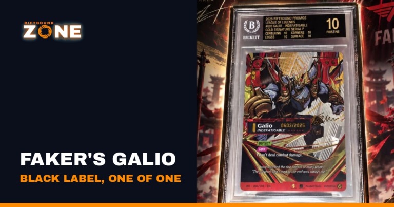Faker's Galio Black Label: Beckett 10 Pristine, Riftbound's first Pop 1