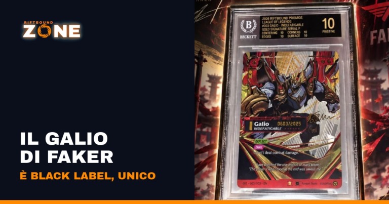 Il Galio di Faker è Black Label: Beckett 10 Pristine, il primo Pop 1 di Riftbound