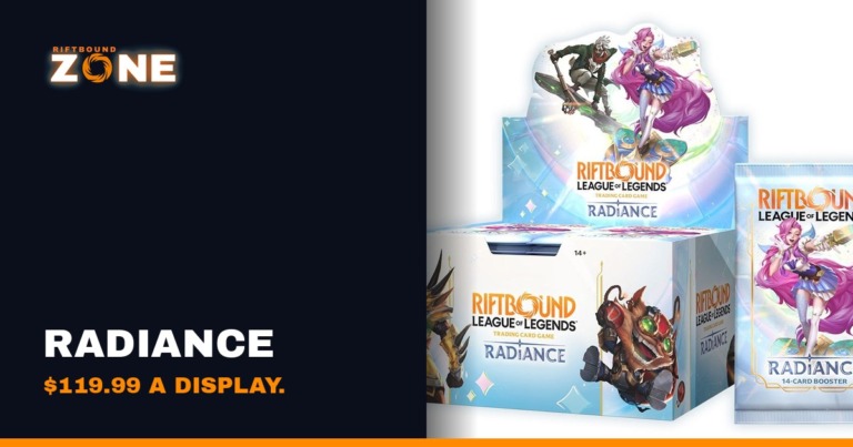Radiance prices: $119.99 booster display, $34.99 Showdown Decks