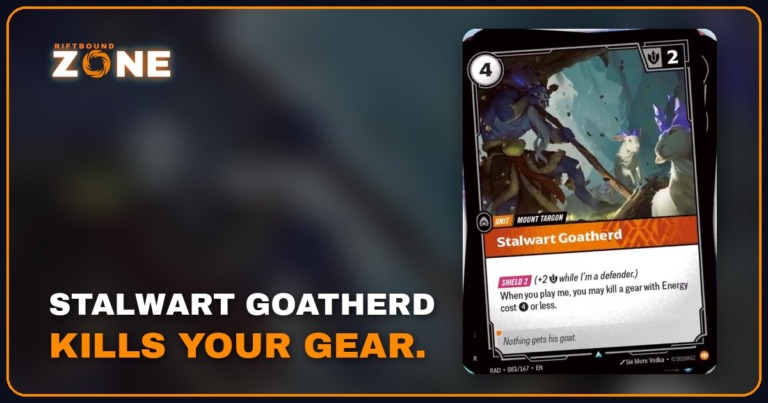 Stalwart Goatherd: the Radiance cards that kill gear