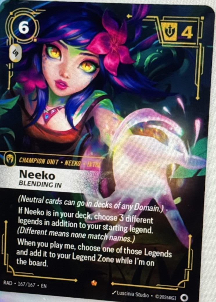 La carta Neeko, Blending In di Riftbound Radiance