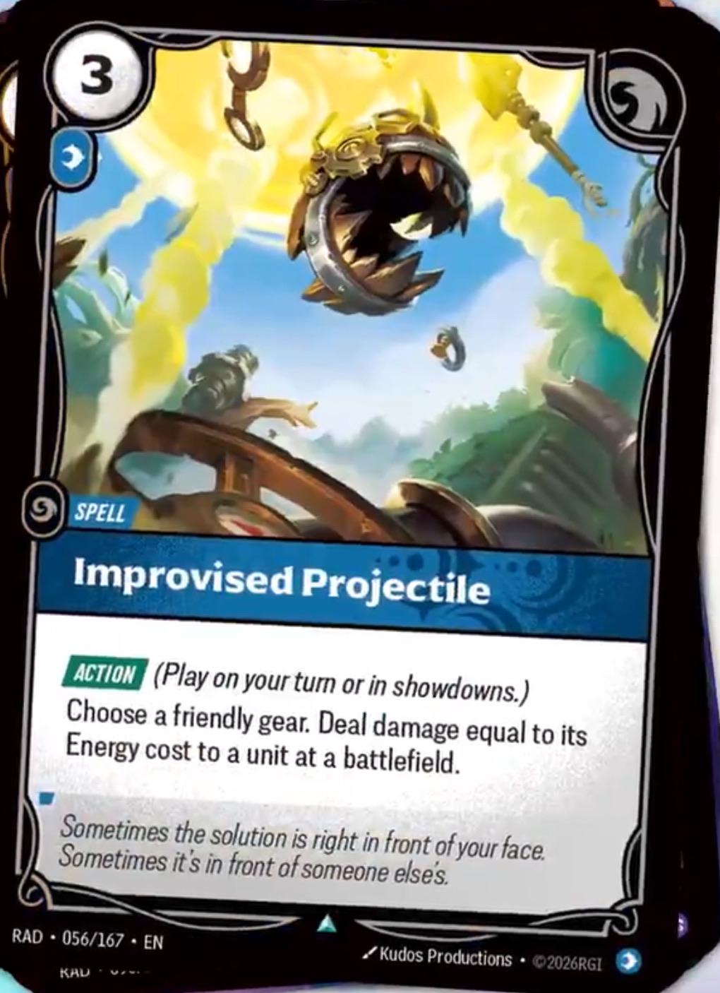 Improvised Projectile, anteprima della carta di Radiance