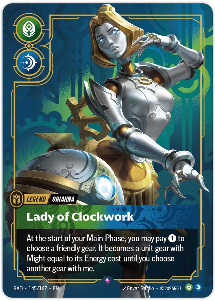 Orianna, Lady of Clockwork, Legend del set Riftbound Radiance