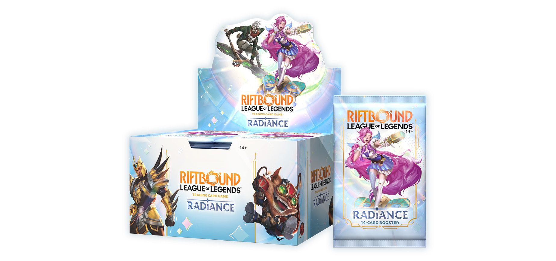 Riftbound Radiance booster display and booster pack