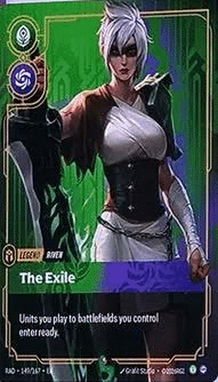 Riven, The Exile, la carta Legend di Riftbound Radiance trapelata su Reddit