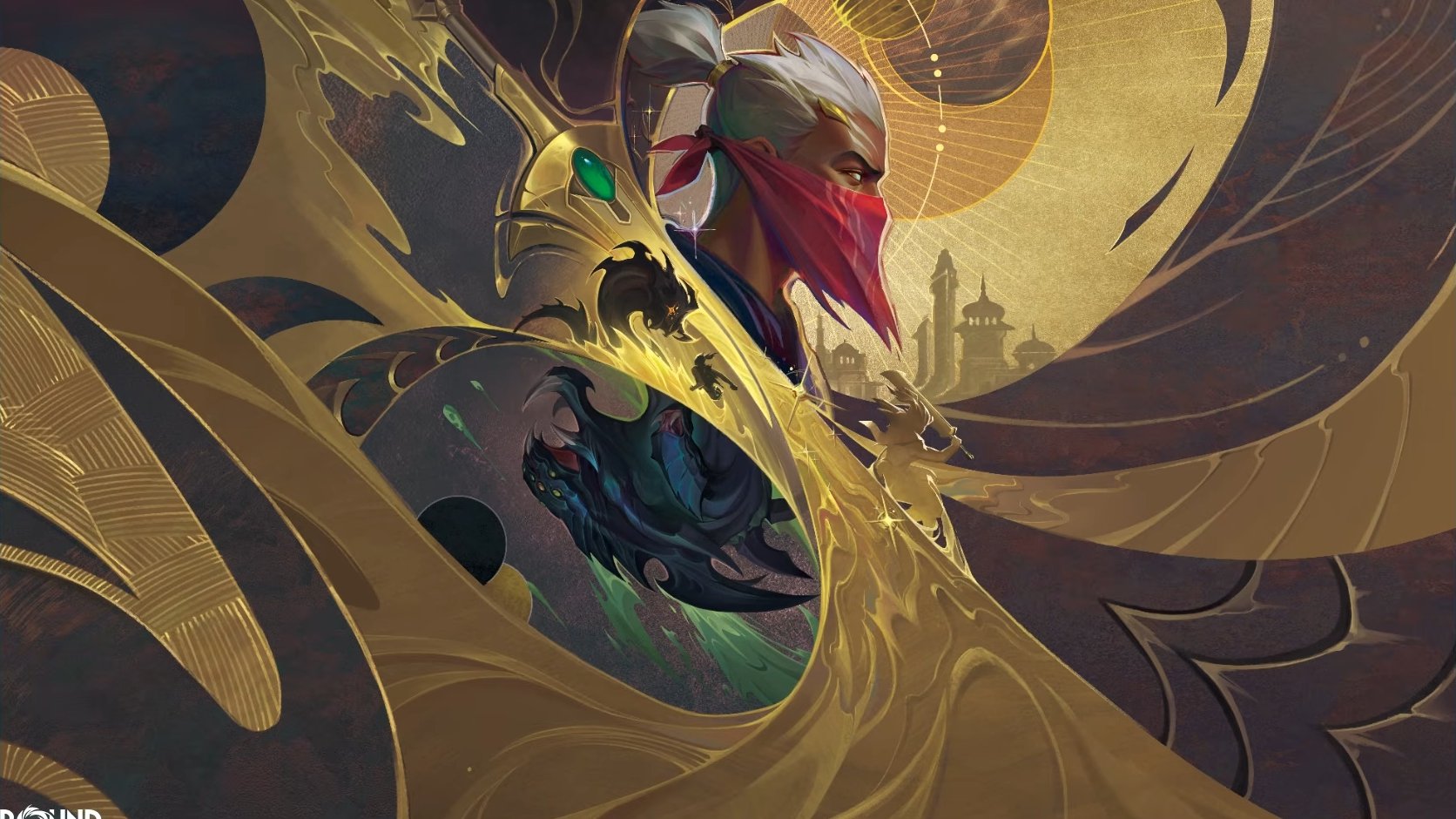 L'illustrazione di Sandstorm Ekko, promo dei Regional Championship di Riftbound