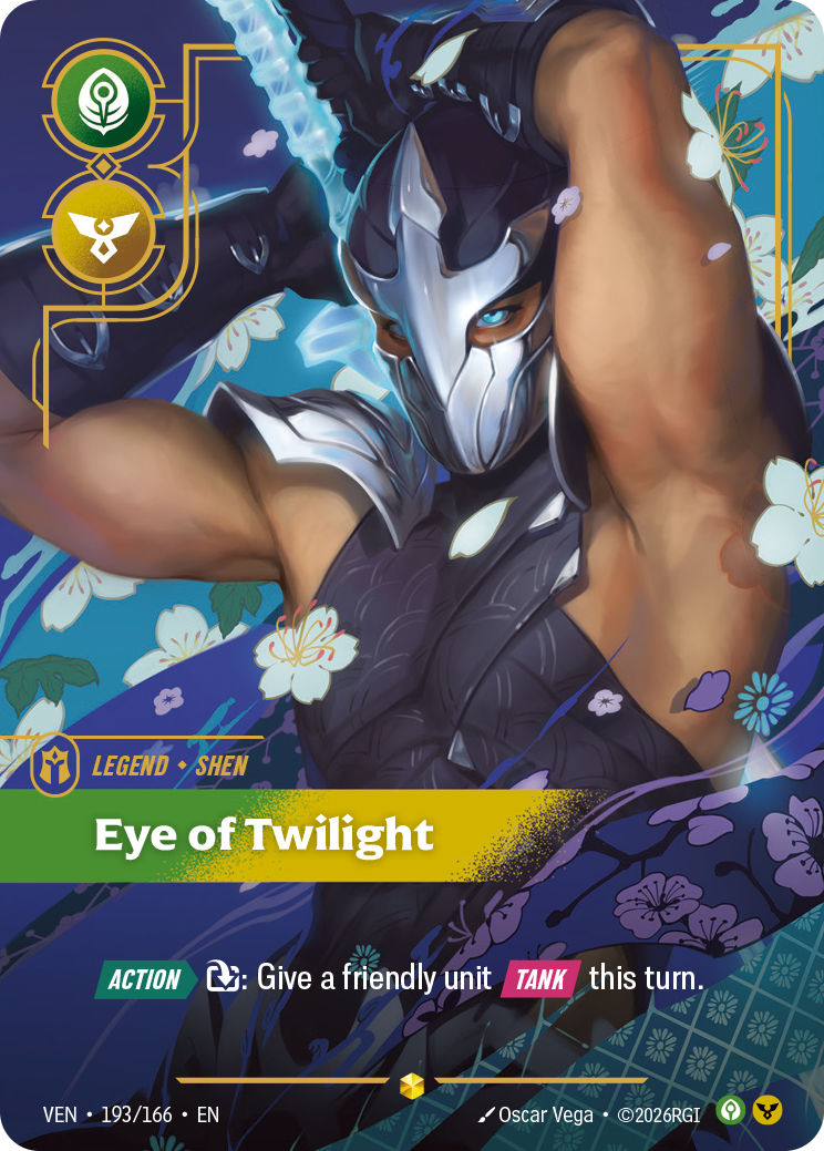 Shen, Eye of Twilight, il Legend di Vendetta che dà Tank a un'unità amica: non è il battlefield nuovo, è la carta già esistente