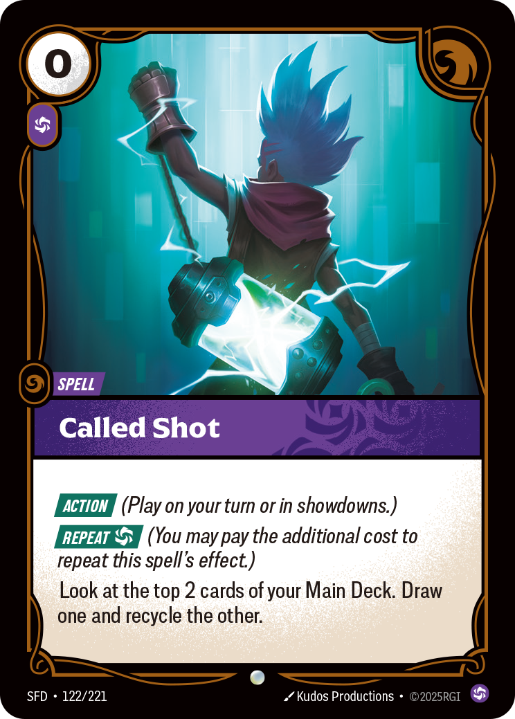 Called Shot, a 0-energy Chaos spell