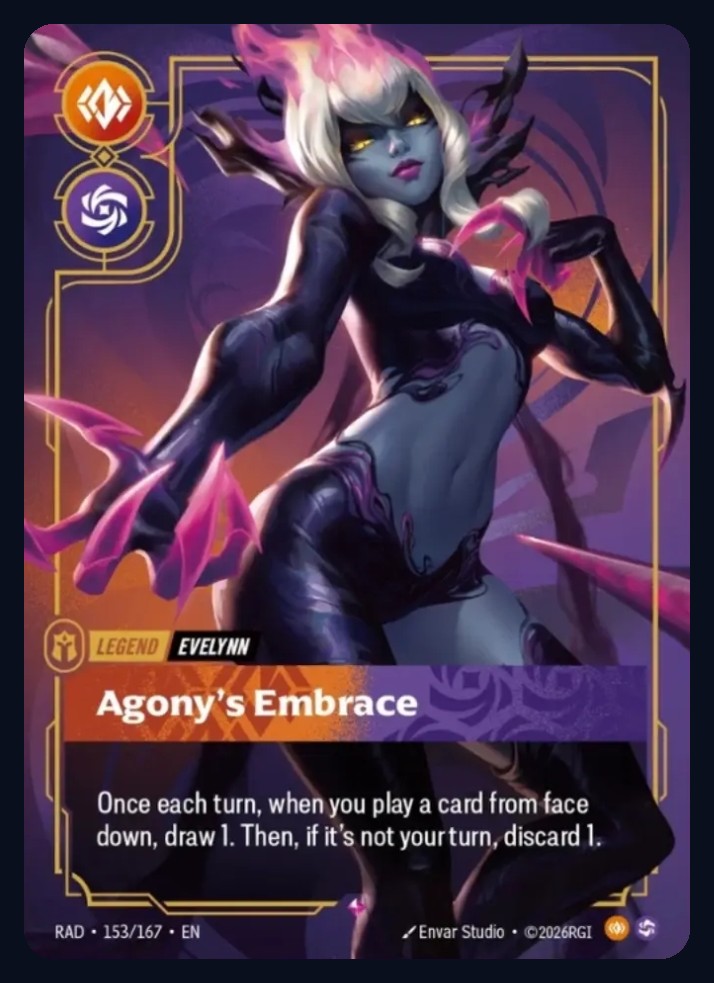 Evelynn, Agony's Embrace, Radiance Legend 153/167, English print