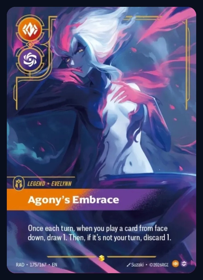 Evelynn, Agony's Embrace overnumber 175/167, art by Suzaki