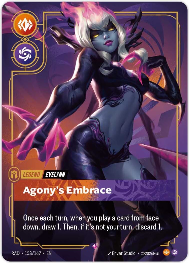 Evelynn, Agony's Embrace, la Legend dello Showdown Deck di Radiance
