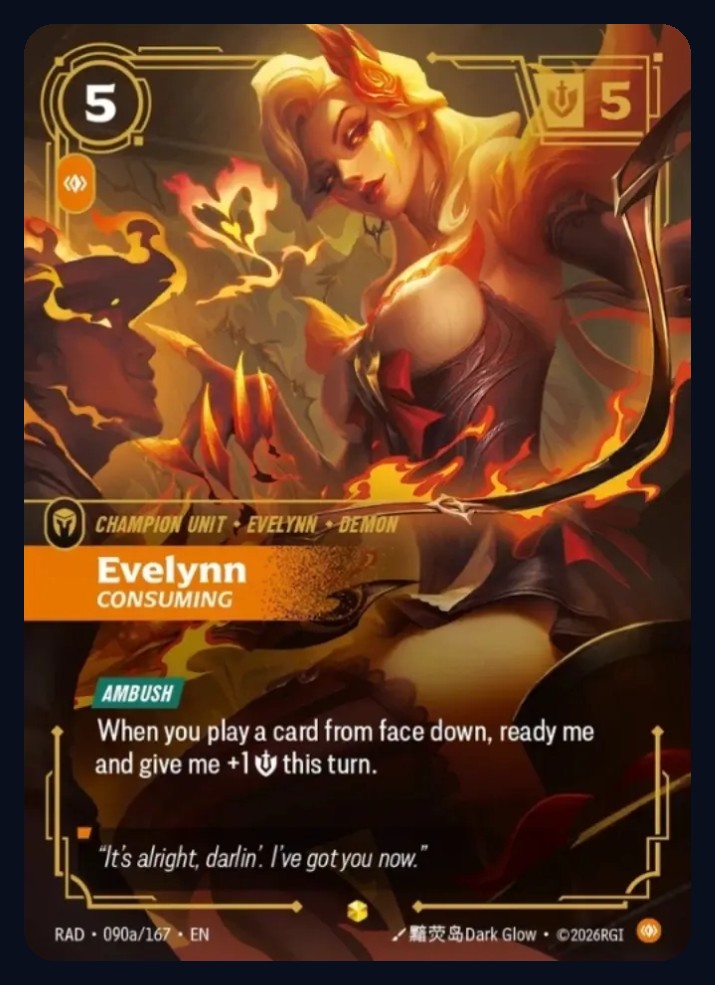 Evelynn, Consuming alt art 090a/167, art by Dark Glow