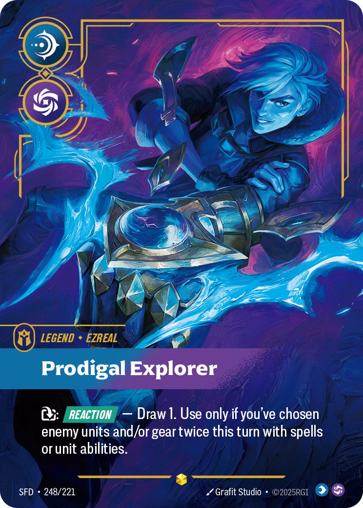 Ezreal, Prodigal Explorer, the Spiritforged Legend affected by the ban list