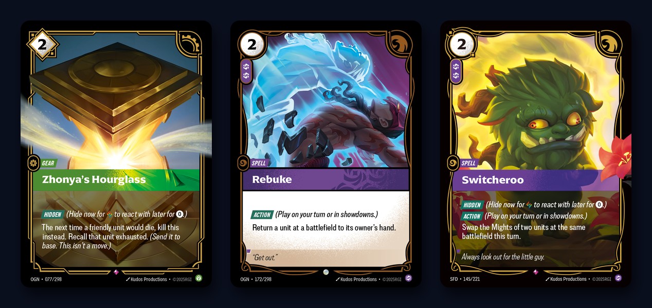 Zhonya's Hourglass; Rebuke; Switcheroo