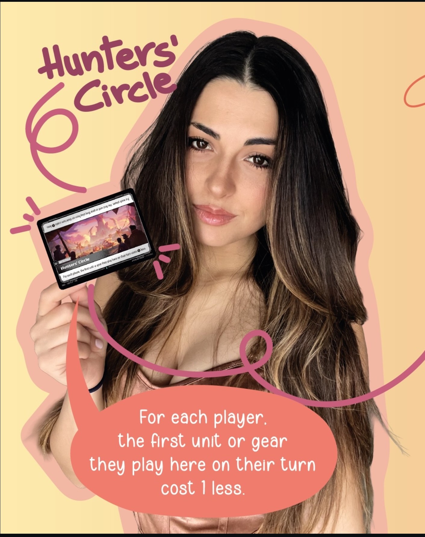 Giorgia Falci con la carta Hunters' Circle nel suo post Instagram