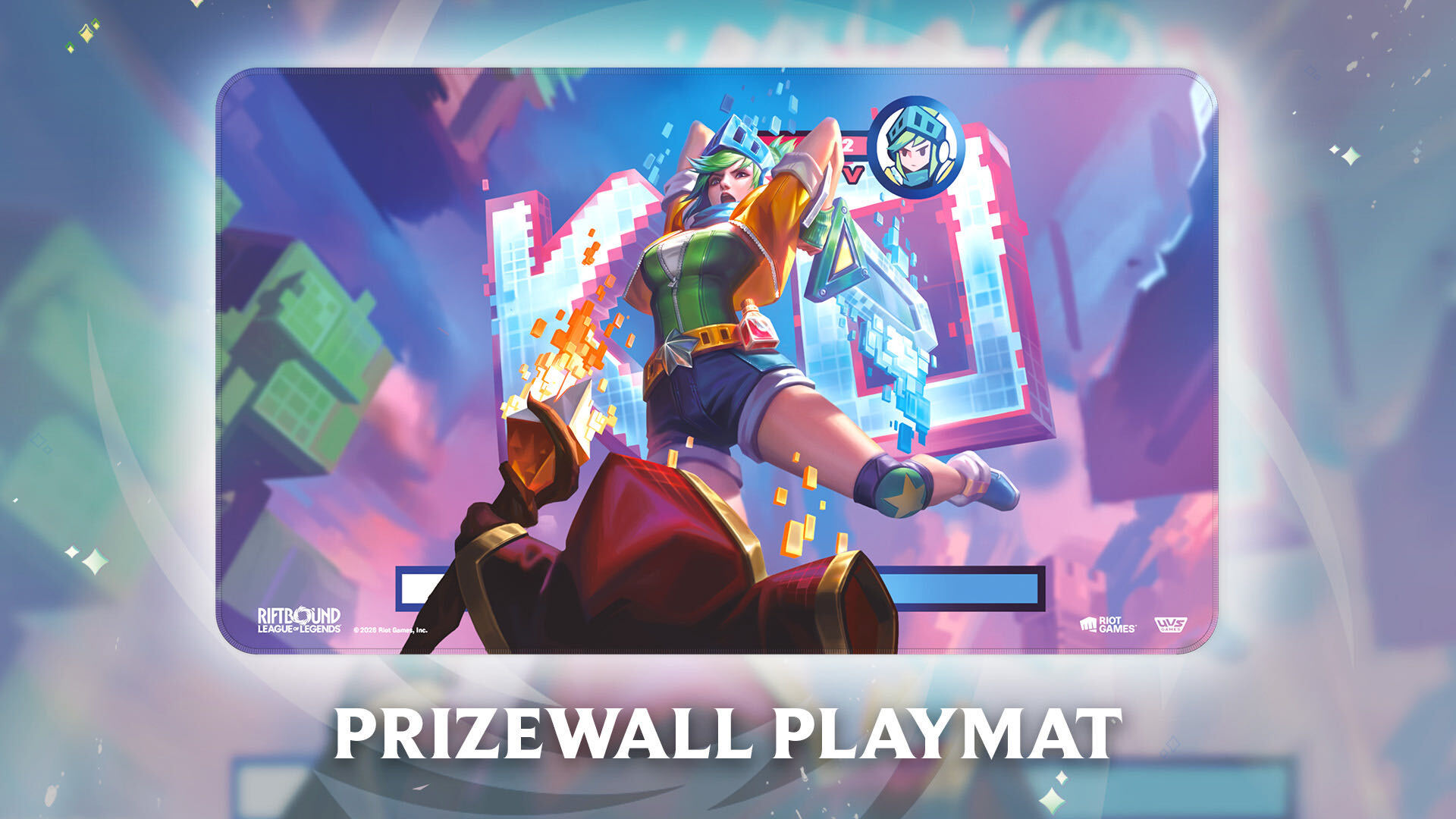 Playmat del Prize Wall di Stoccarda con Riven in stile arcade