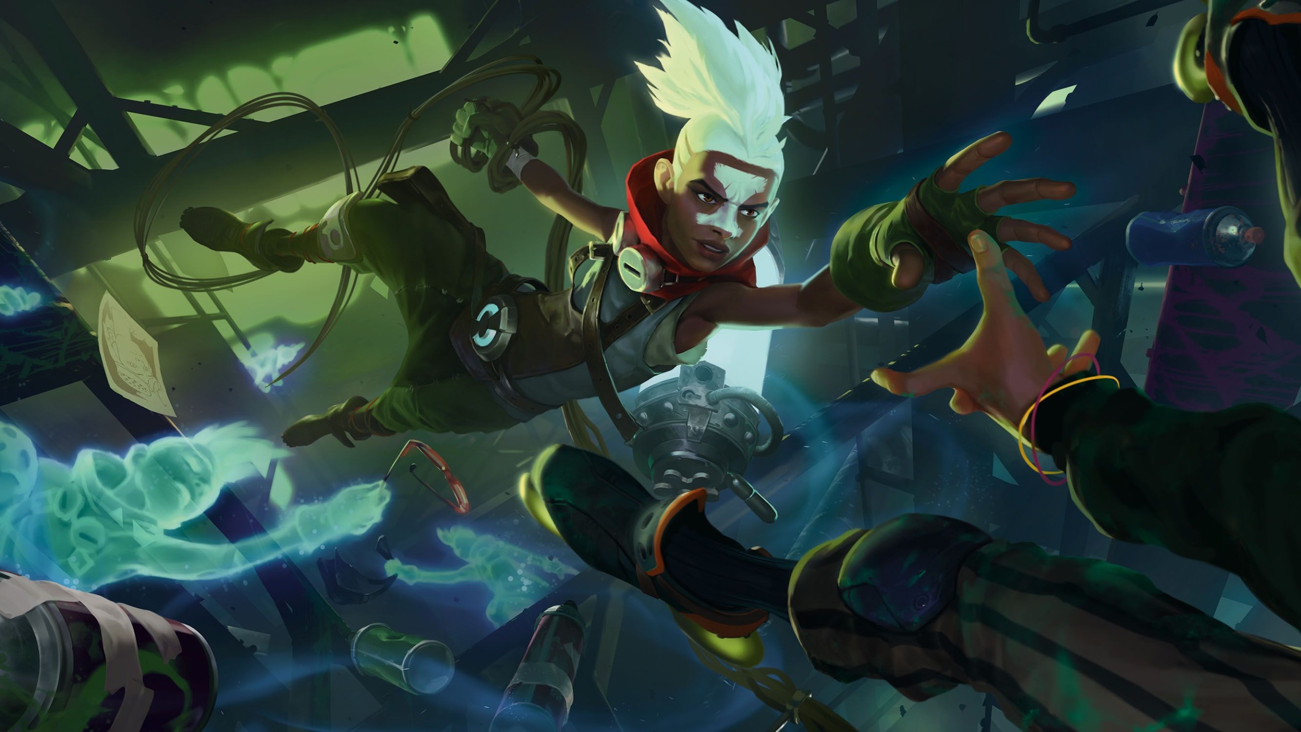 Official Ekko artwork for Riftbound Radiance