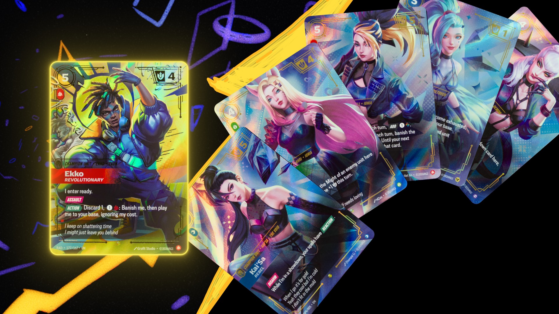 Key art del trailer di Radiance con la carta Ekko, Revolutionary RAD 177/167
