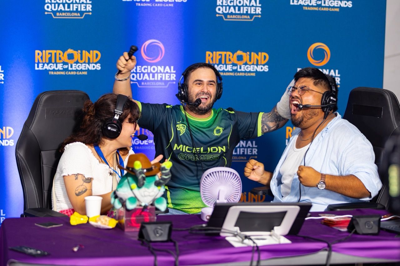 The Riftbound broadcast desk at a Regional Qualifier