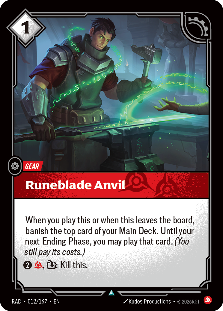 Runeblade Anvil, carta RAD-012/167 di Radiance