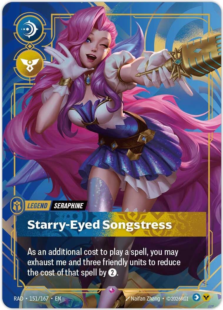 Seraphine, Starry-Eyed Songstress, la Legend dello Showdown Deck di Radiance