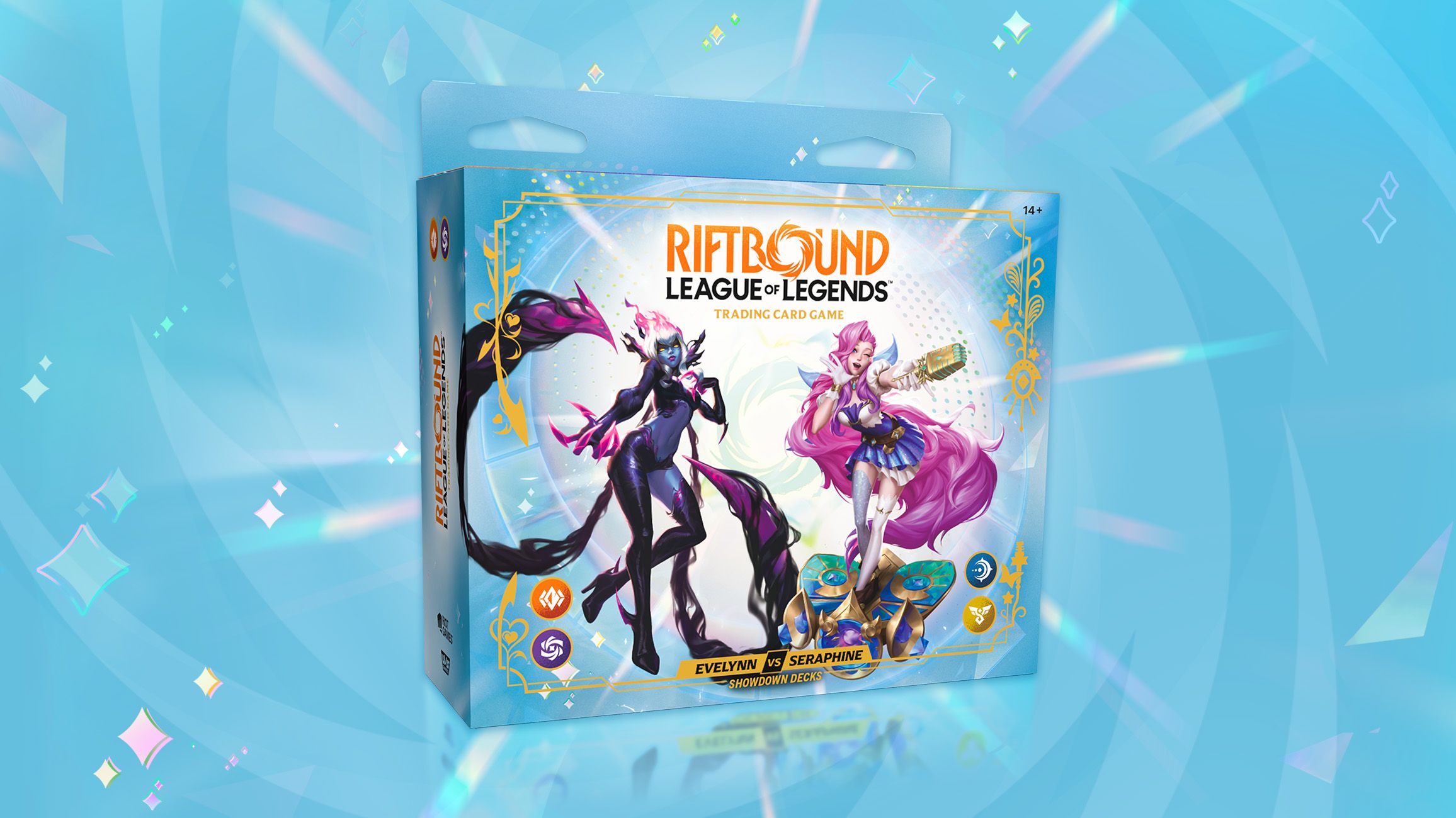 The Evelynn vs Seraphine Showdown Decks box for Radiance