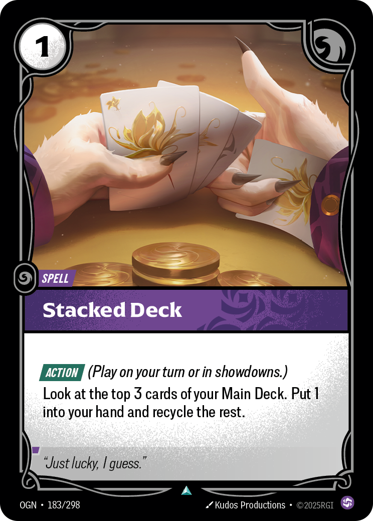 Stacked Deck, a 1-energy Chaos spell