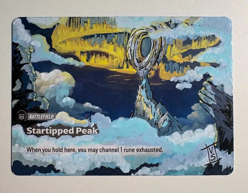 Il battlefield Startipped Peak ridipinto a mano da Rekla, cielo e neve