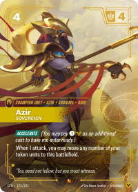 Azir, Sovereign, the champion played by MICE Squirtle at RQ Barcelona