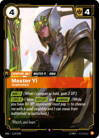 Master Yi, Tempered, the champion played by Shaßßat Shalom at RQ Barcelona