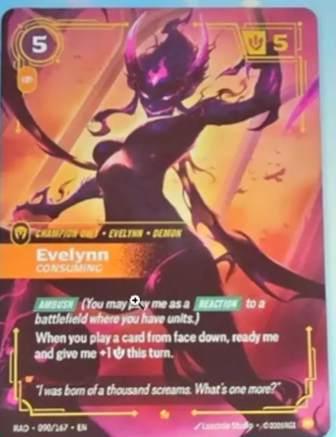 Evelynn, Consuming